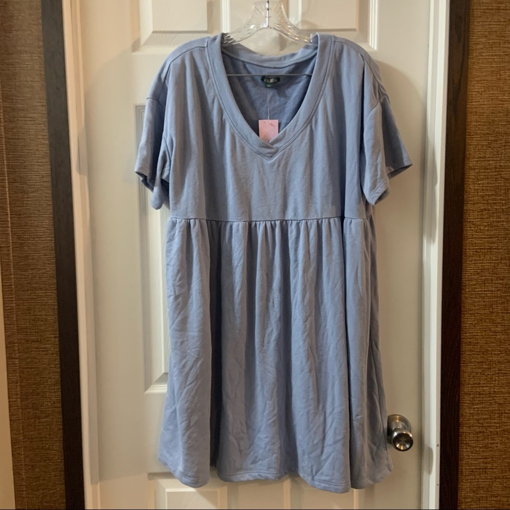 Wild Fable Blue Babydoll Sweatshirt Dress L